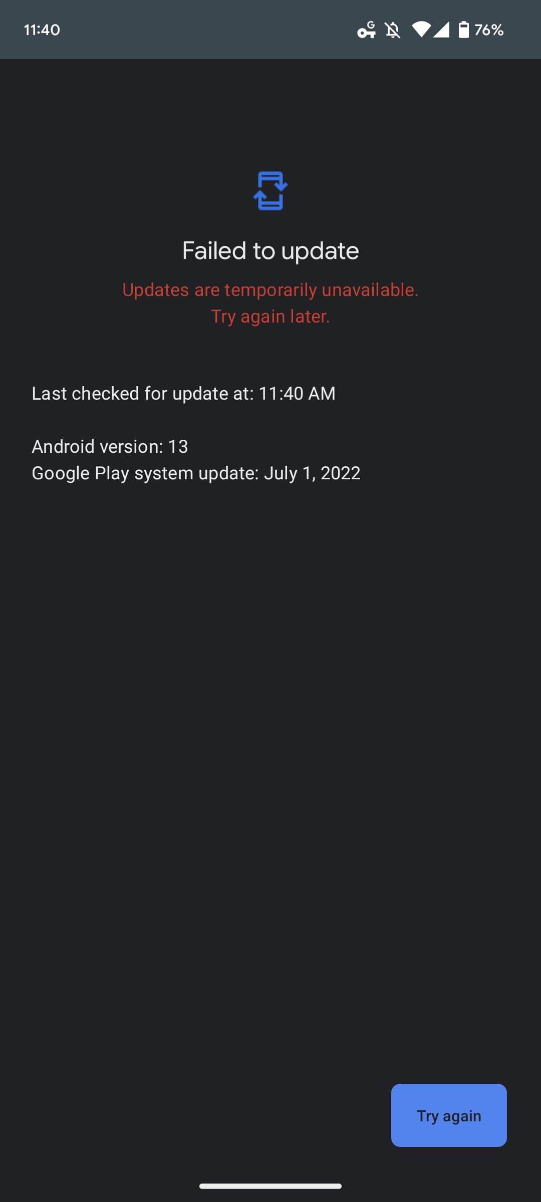 Pixel 7 Play System update