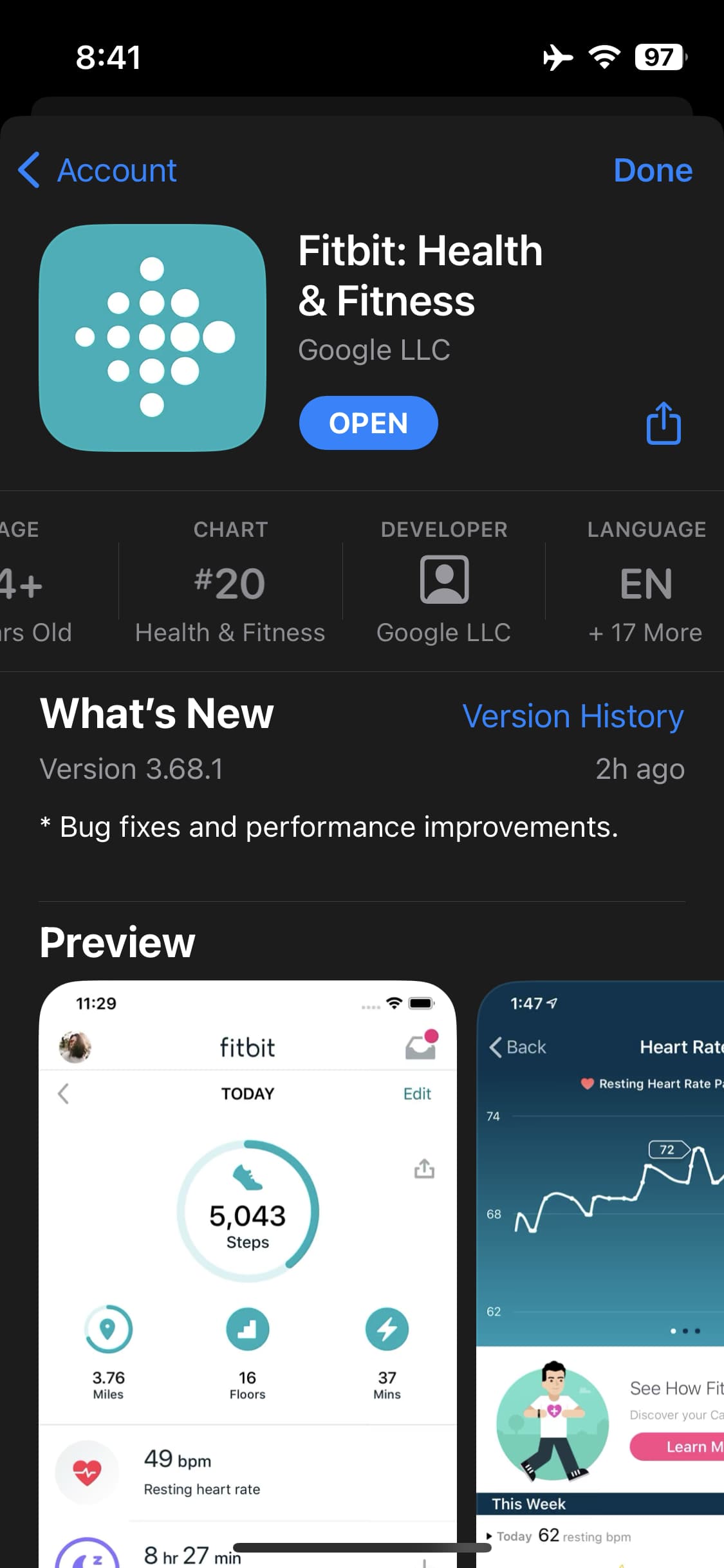 Fitbit iPhone Google