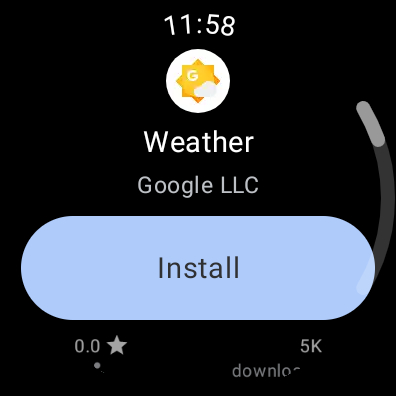 Google Weather Wear OS 3
