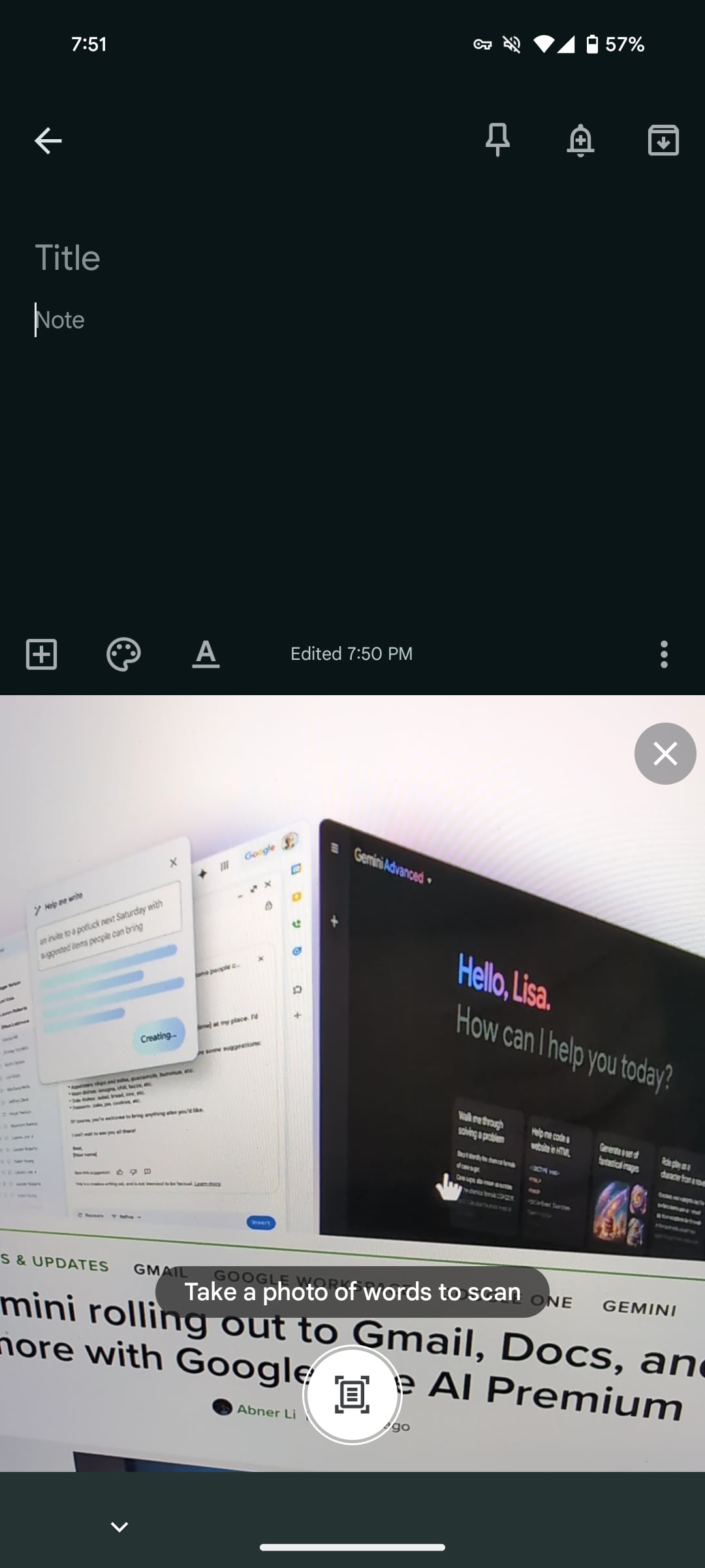 Gboard Scan Text