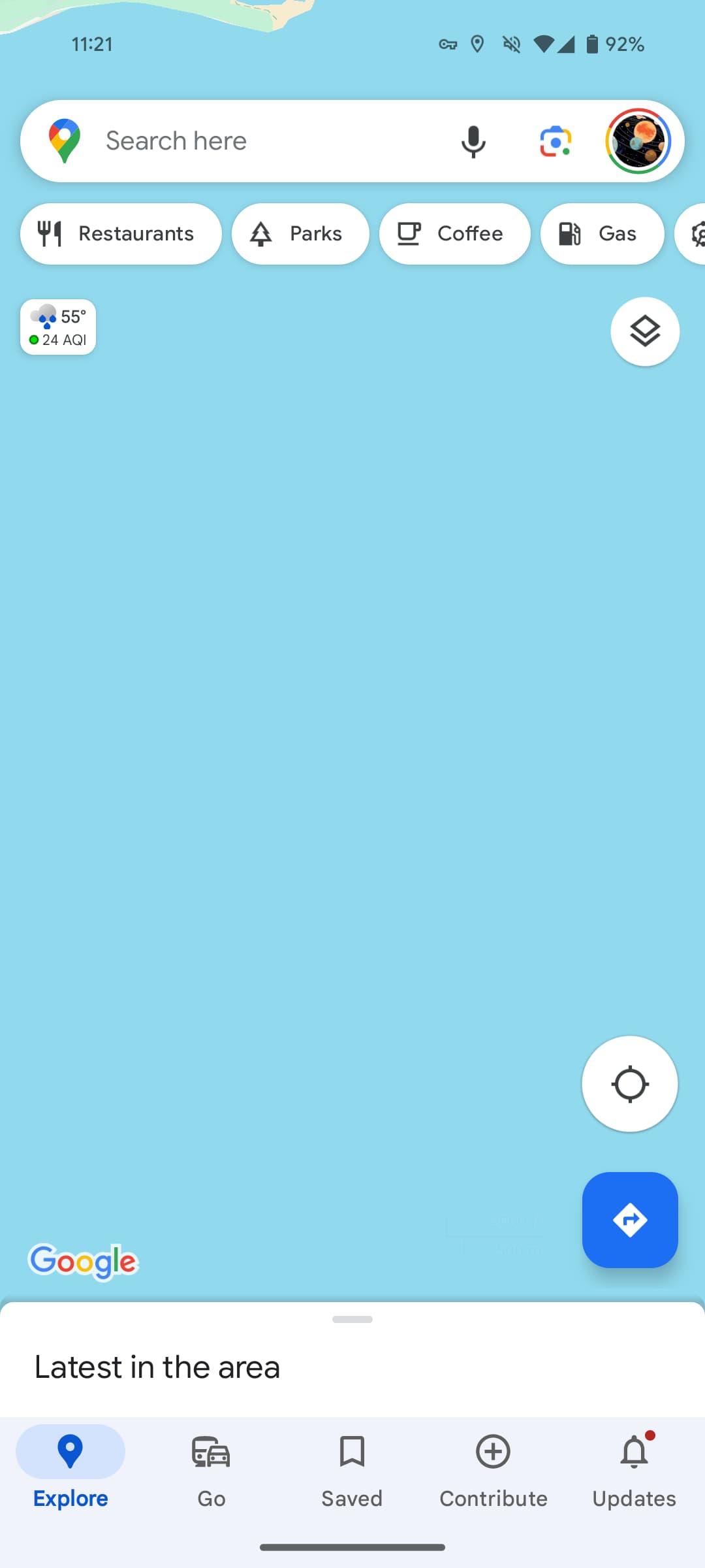 Google Maps weather