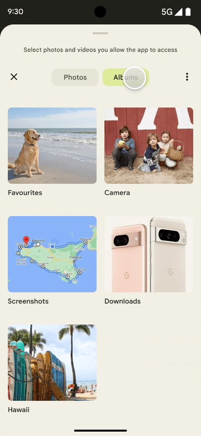 Android Google Photos picker