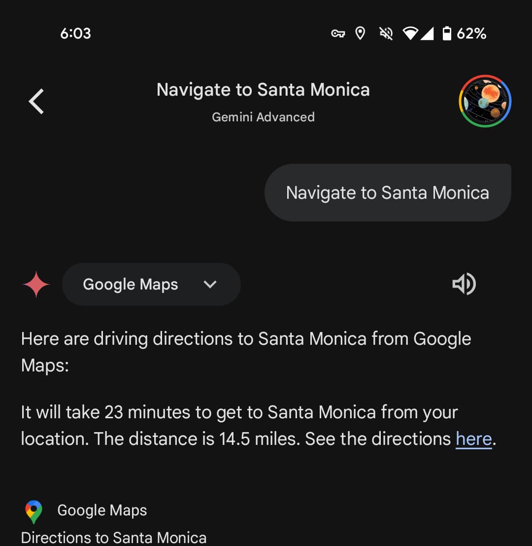 Gemini Google Maps