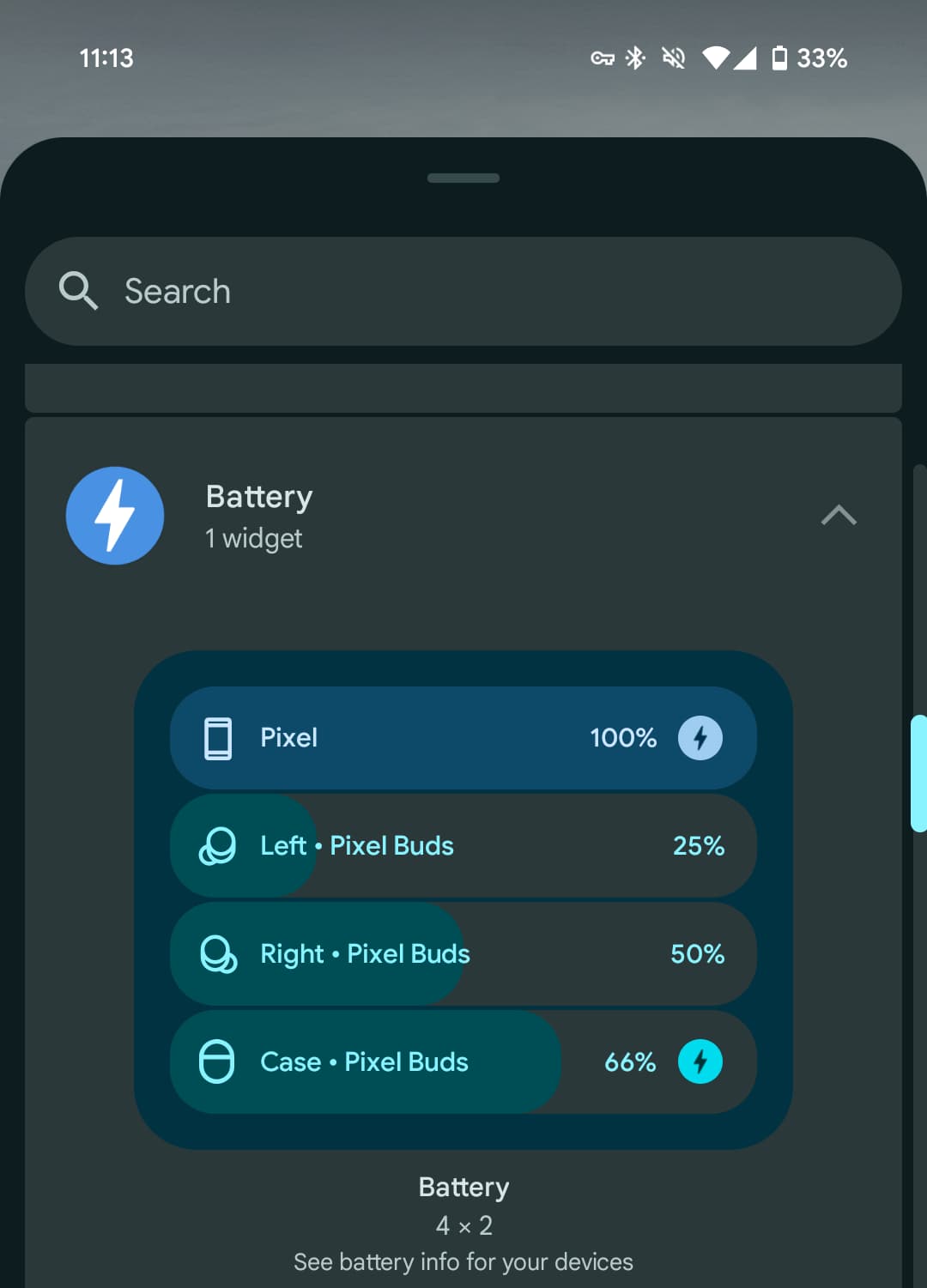 Android 15 Pixel Battery widget