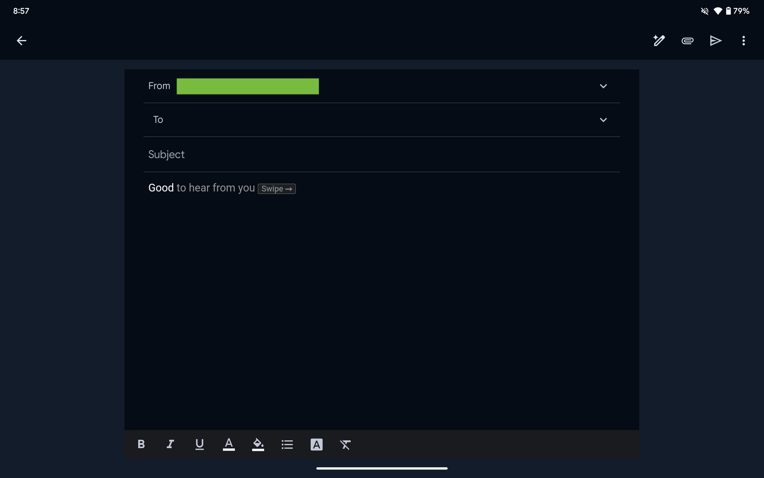 Gmail compose Android tablet