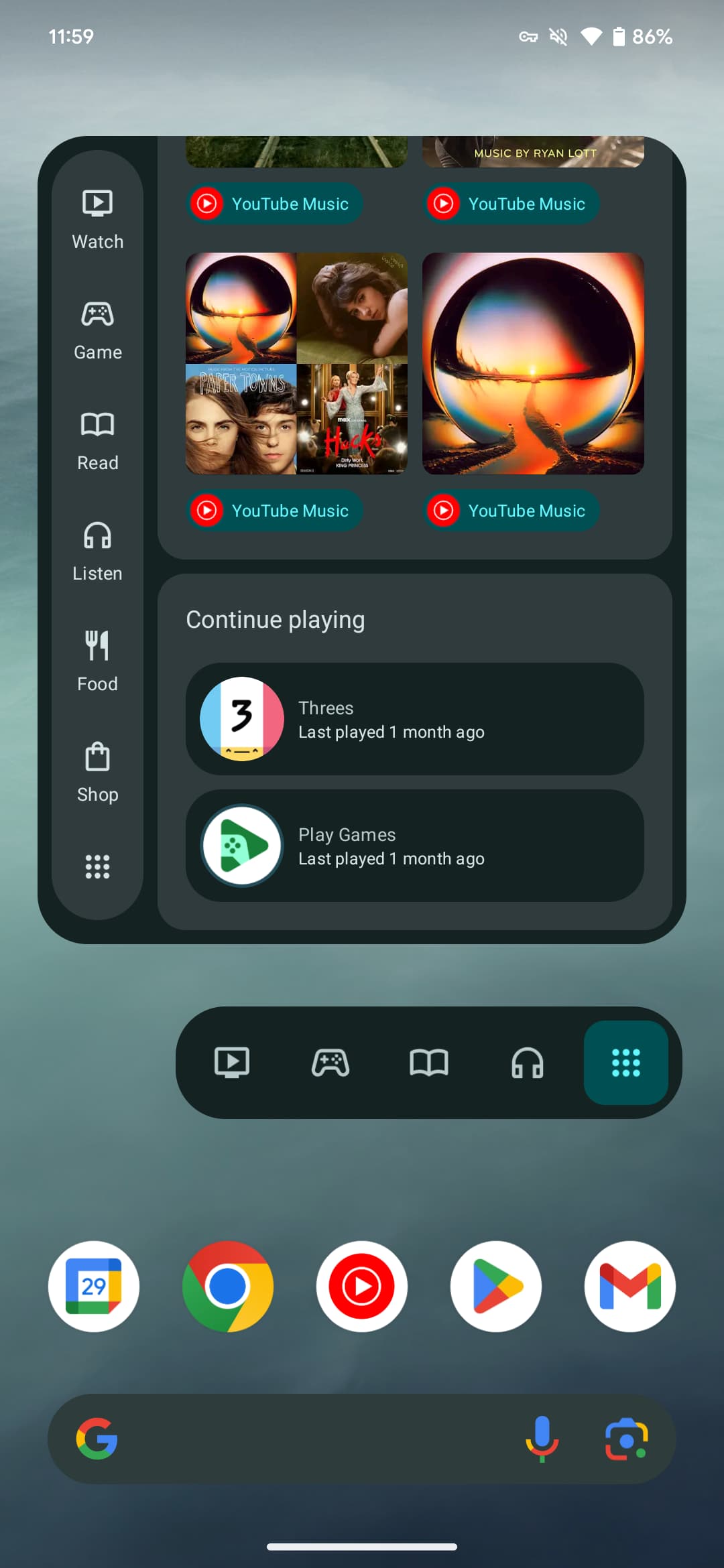 Google Play Collections widget