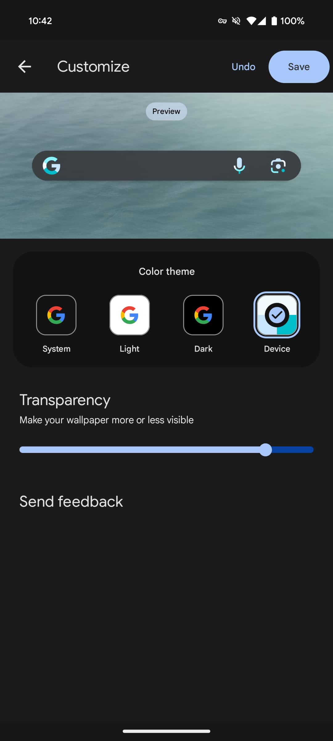 Google Search widget redesign