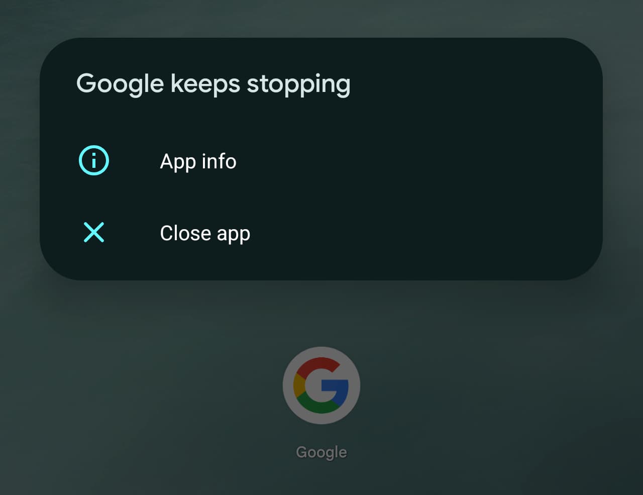 Google keeps stopping