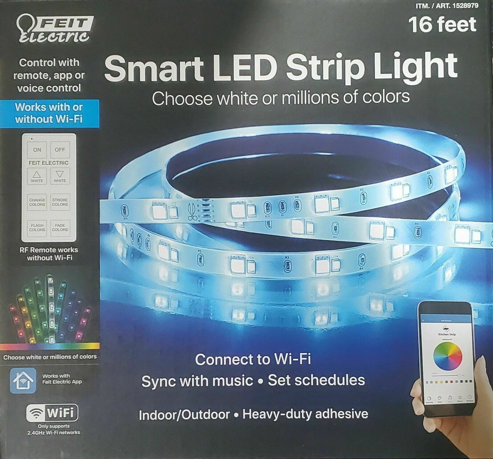 Feit Electric Wi-Fi Smart 16′ LED Strip Light | My online store dba