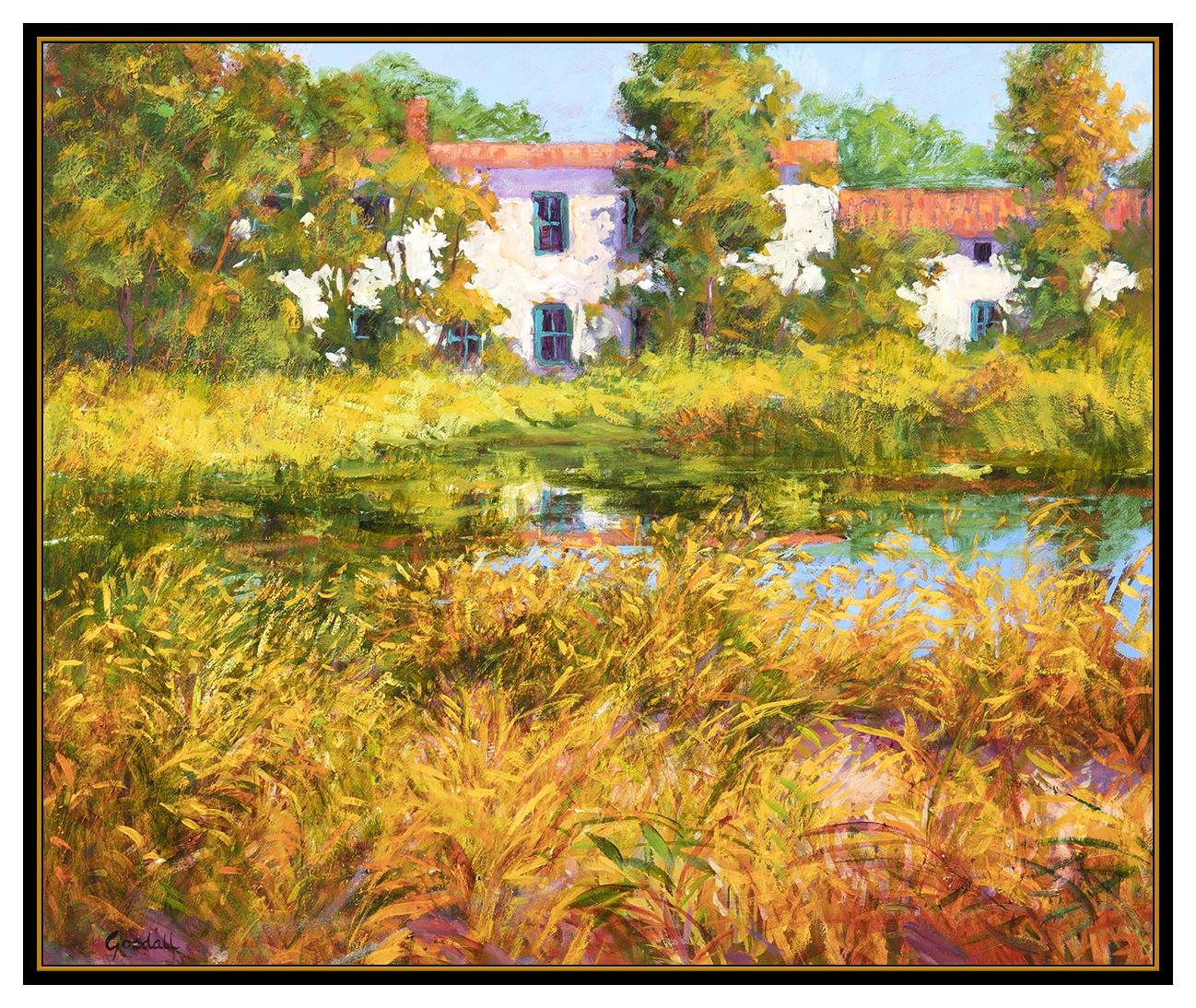 Dawn Goodall Dawn Goodall Original Oil Painting On Canvas Signed Water Landscape Framed Art