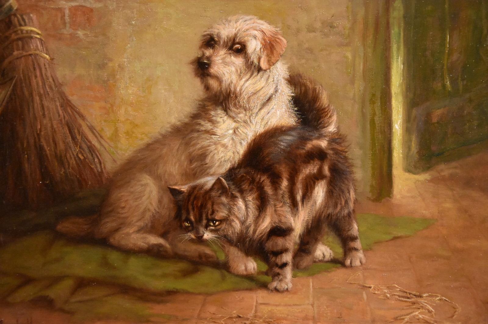 John Fitz Marshall "Making Friends" Oil painting by John Fitz Marshall For Sale at 1stdibs