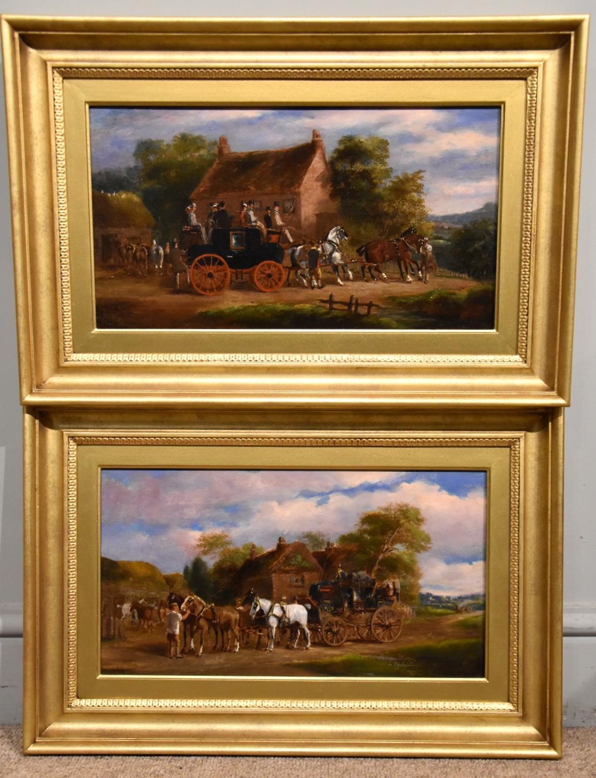 Herbert St John Jones Oil Painting Pair by Herbert St John Jones