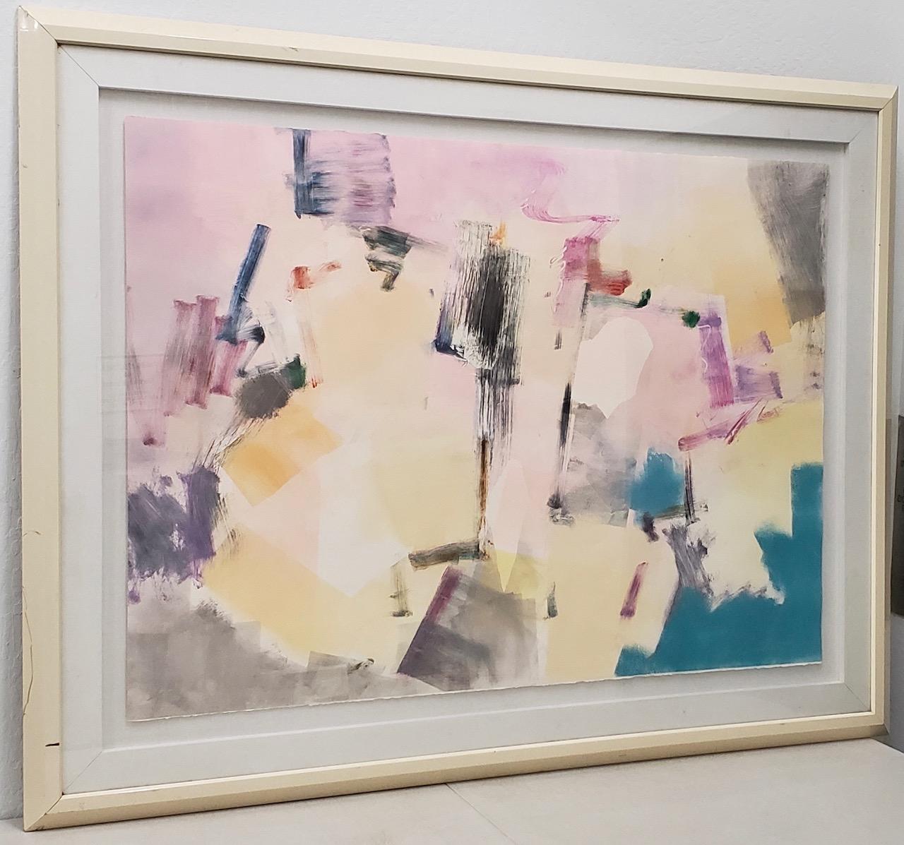 Jack Roberts Jack Roberts (American, 20th c.) Large Scale Acrylic Abstract Painting For Sale