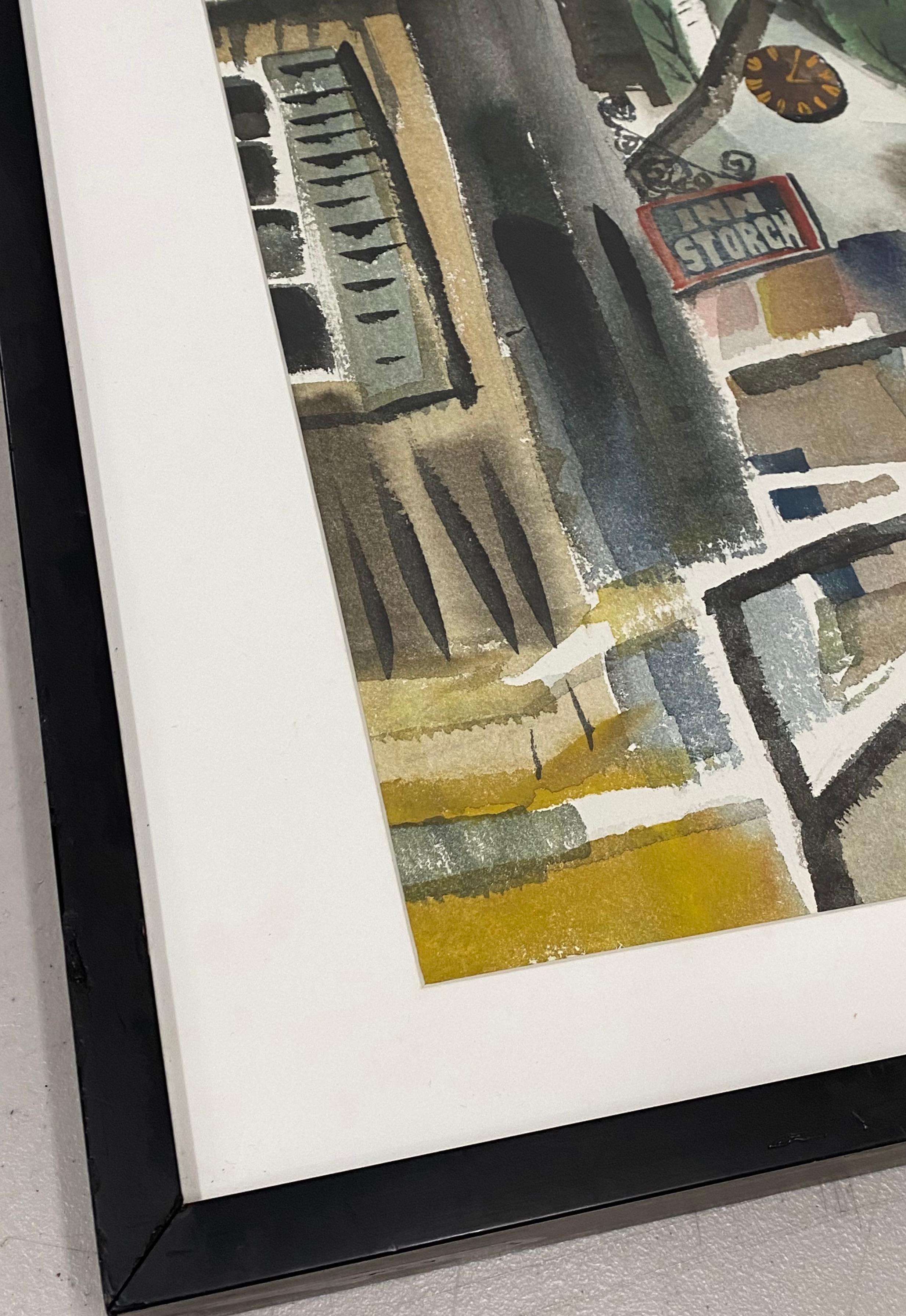 William Jack Laycox Jack Laycox "Alpine Church" Original Watercolor c