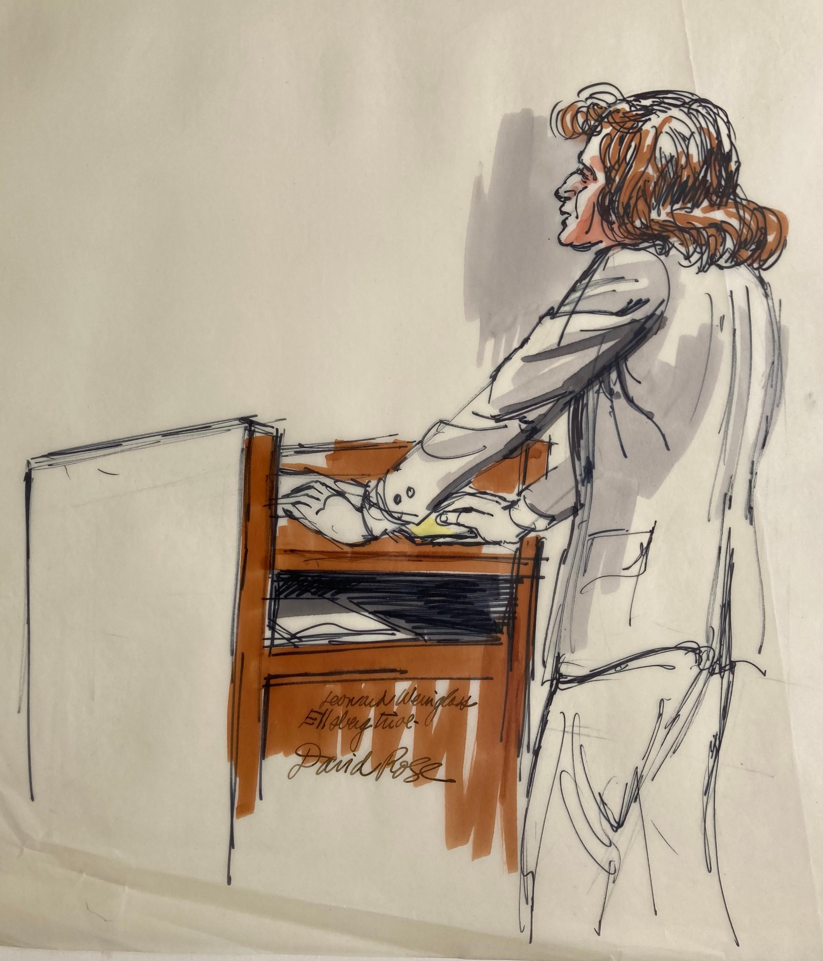 Davd Rose ELLSBERG JUICIO PAPELES DEL PENTÁGONO Dibujo original