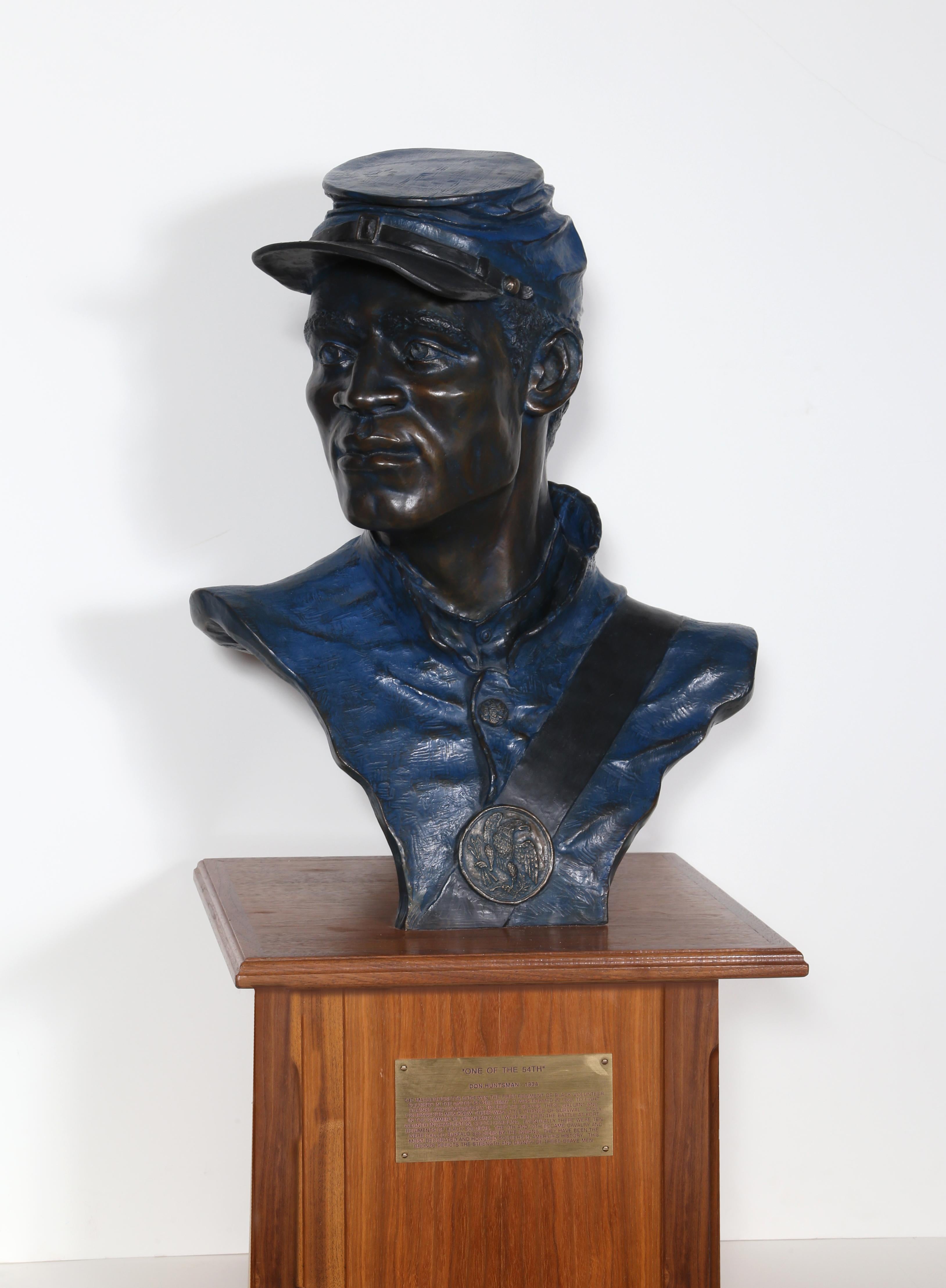 Don Huntsman One of the 54th, Buffalo Soldier, Civil War Bronze