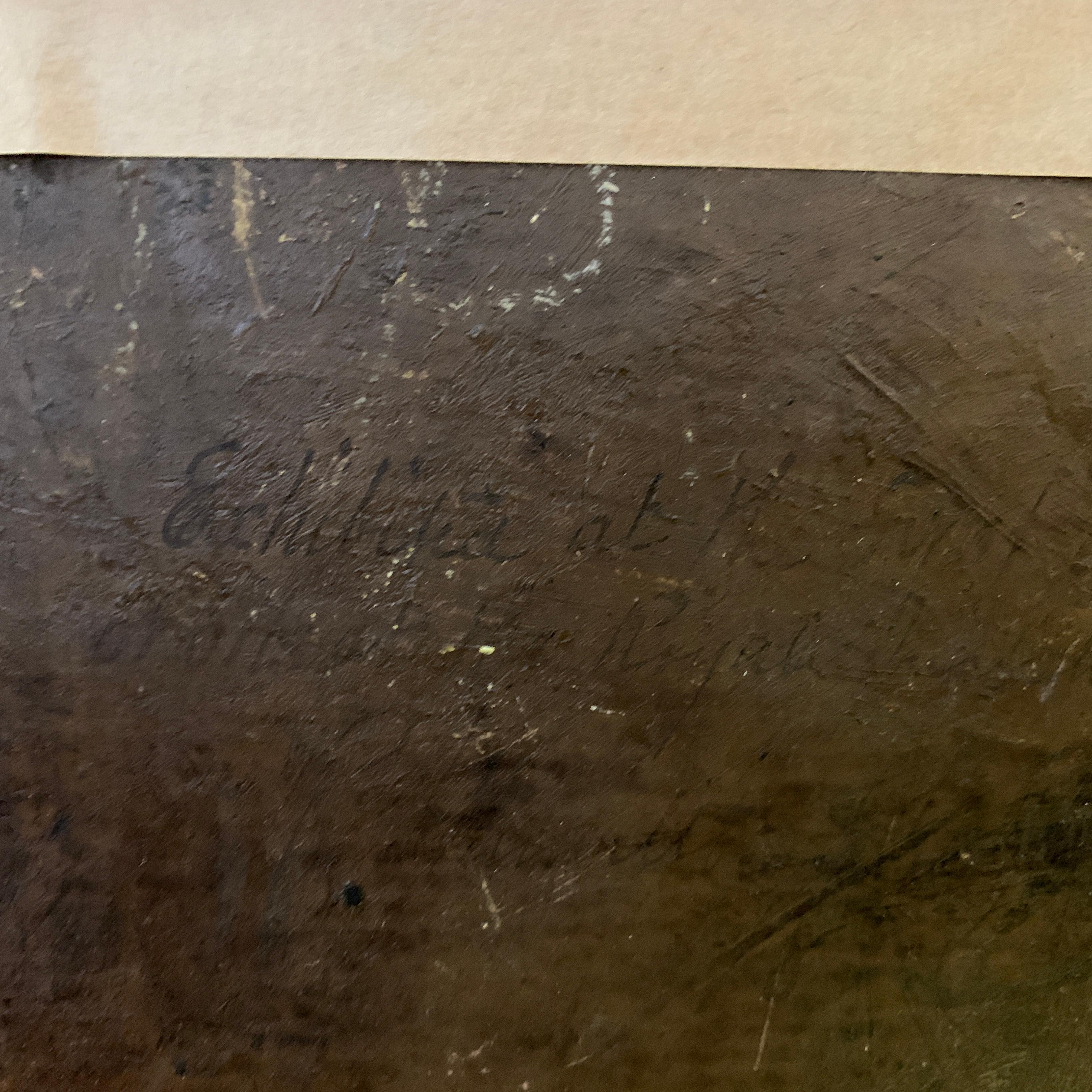 Richard Hamilton Chapman Antique English river landscape with figures