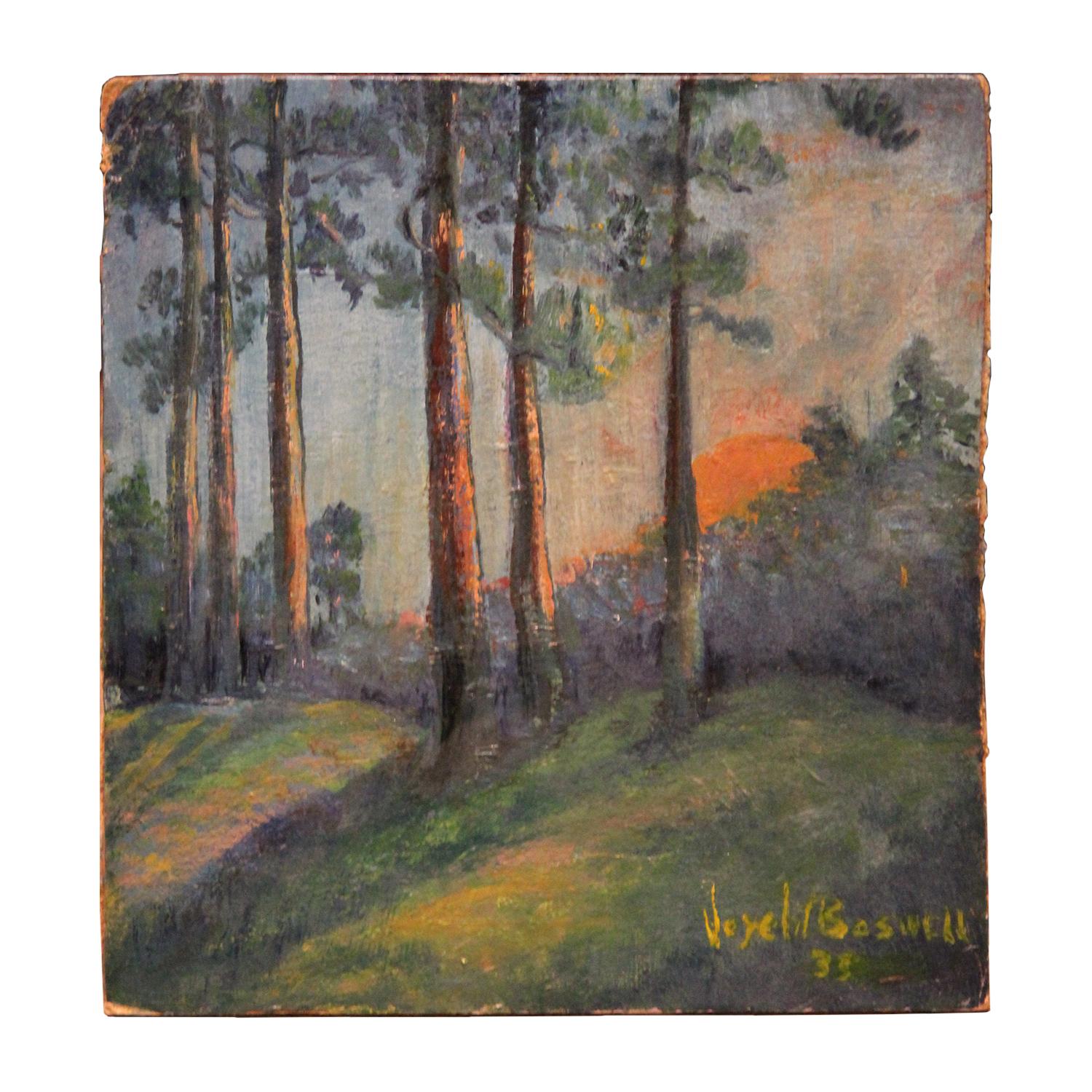 Jack Baker Western Corral Scene with Cow Boys on Horses at 1stDibs