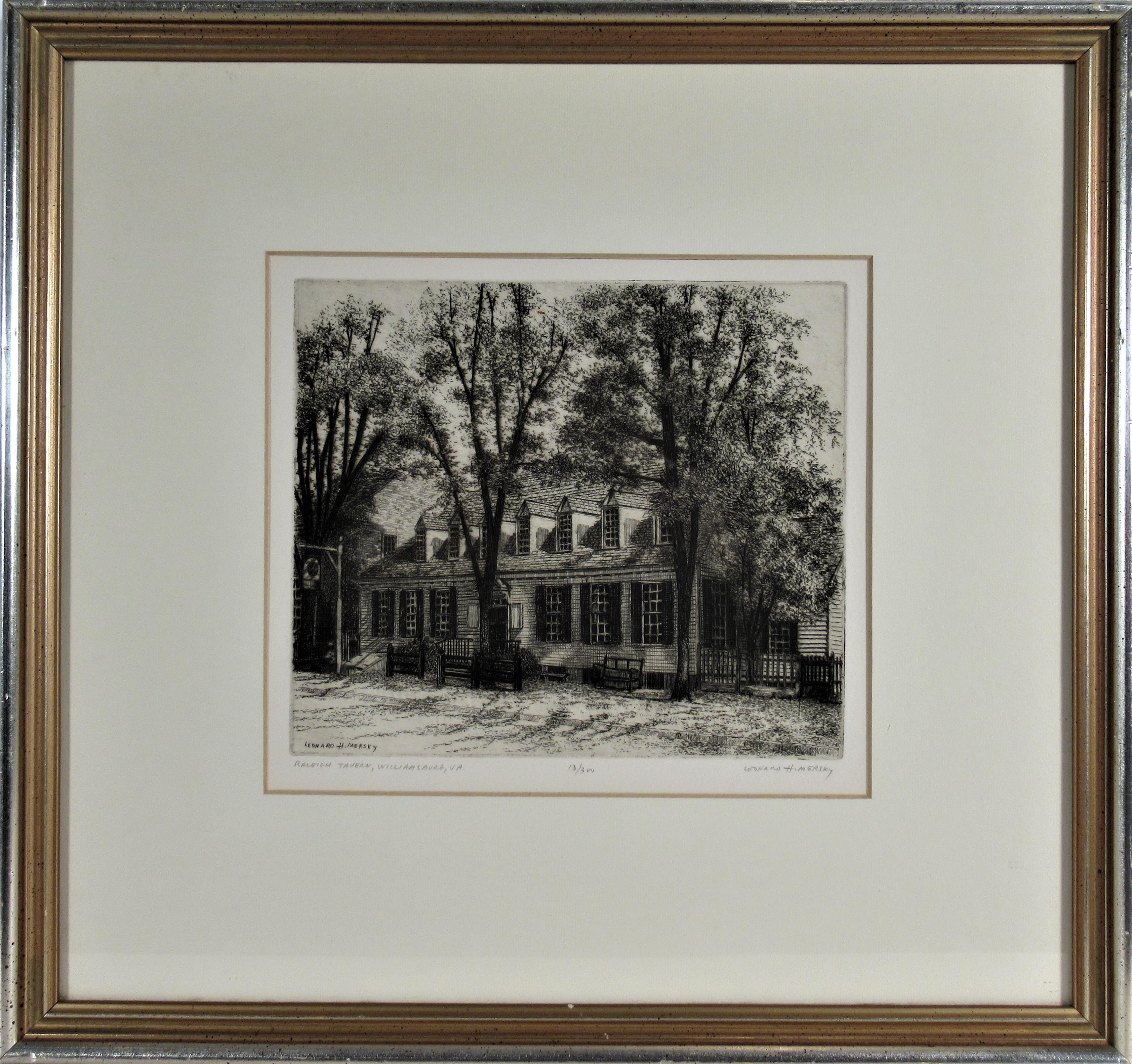 Leonard H. Mersky Raleigh Tavern, Williamsburg, VA For Sale at