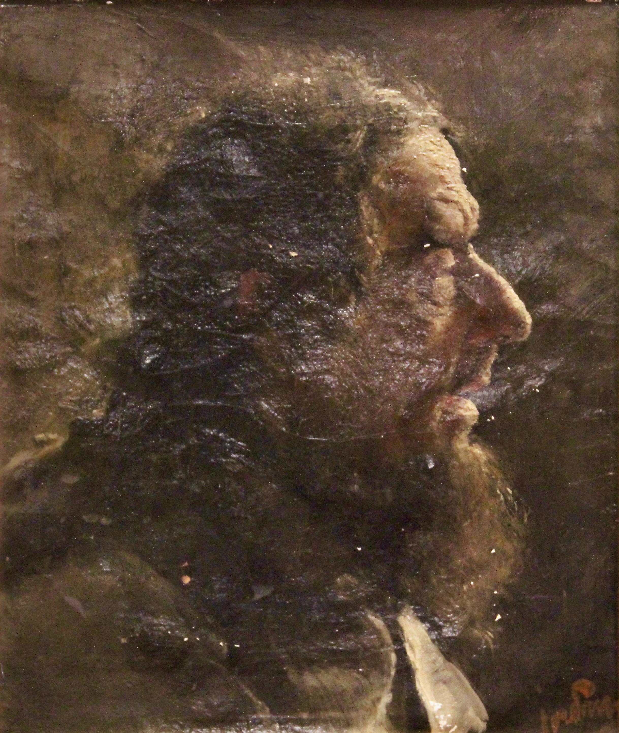 Jordan Antique oil Painting by "Jordan". Oil on Canvas. Portrait of