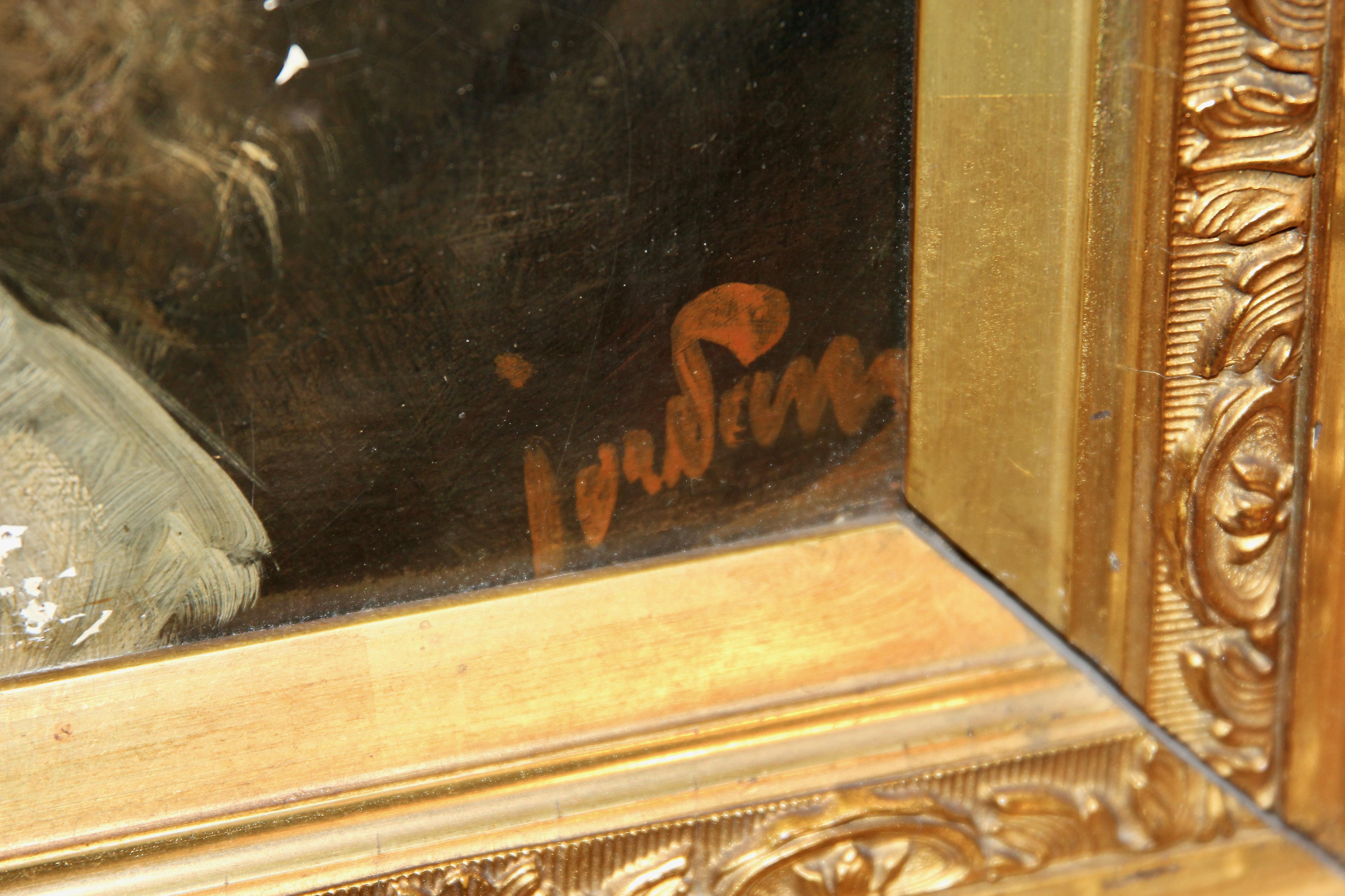 Jordan Antique oil Painting by "Jordan". Oil on Canvas. Portrait of