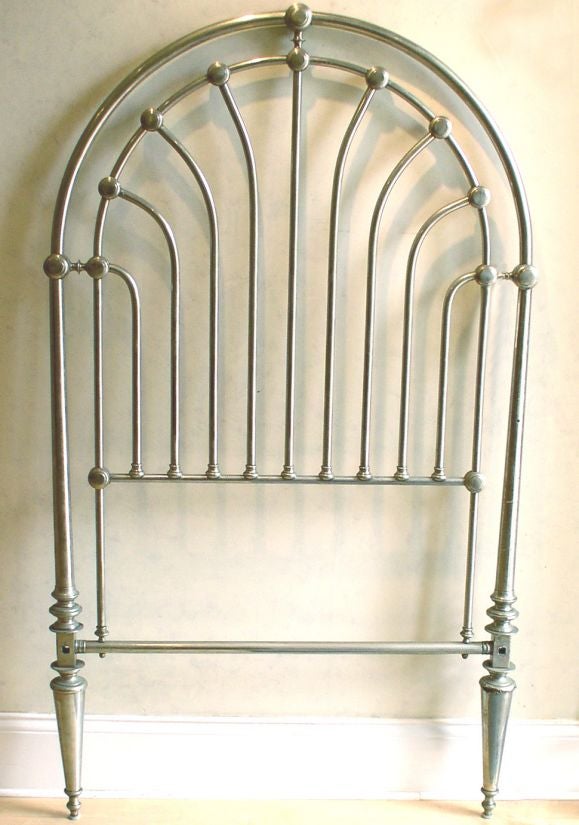 Nickel Plated Headboard at 1stdibs
