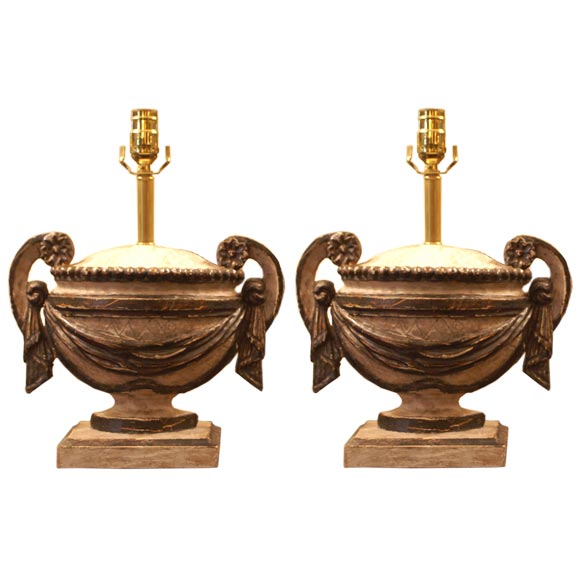 A decorative pair of urn / lamps at 1stdibs