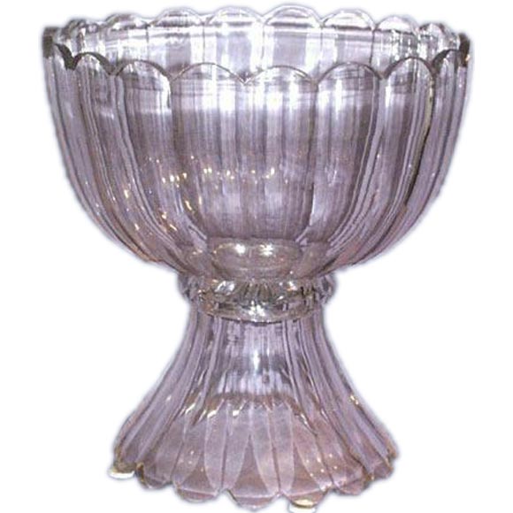 Cutcrystal Punch Bowl on Stand by the Heisey Glass Co. For Sale at