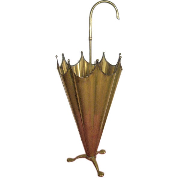 Decorative Brass Umbrella Stand at 1stdibs