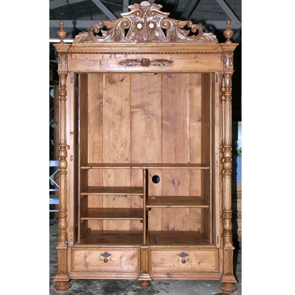 Antique Russian Armoire with Pocket Doors at 1stDibs armoire pouch