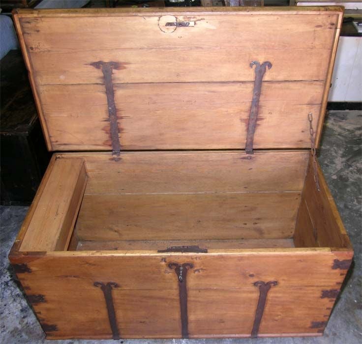 Large Antique Hope Chest, Blanket Box at 1stDibs