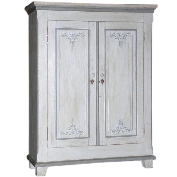 Small Armoire Painted in Gustavian Style at 1stDibs
