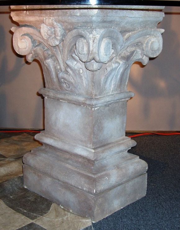 Stone Pedestal Table Base For Sale at 1stDibs stone pedestal base for
