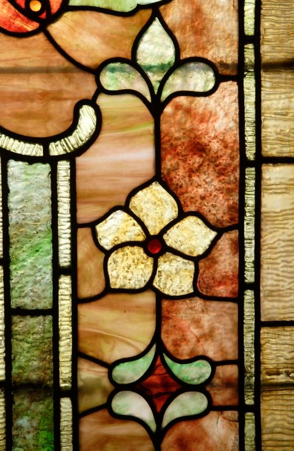 VICTORIAN STAINED GLASS WINDOW at 1stDibs