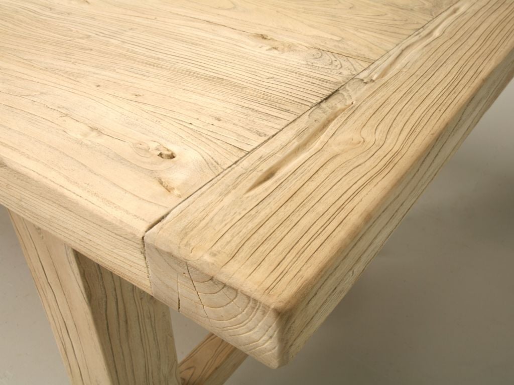 Bleached Elm Wood Dining Table at 1stDibs bleached elm furniture