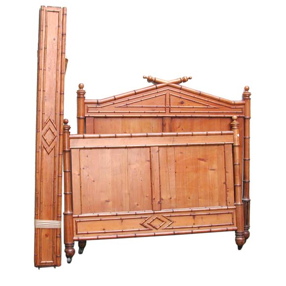 Rolling Bamboo Bed Frame For Sale at 1stDibs