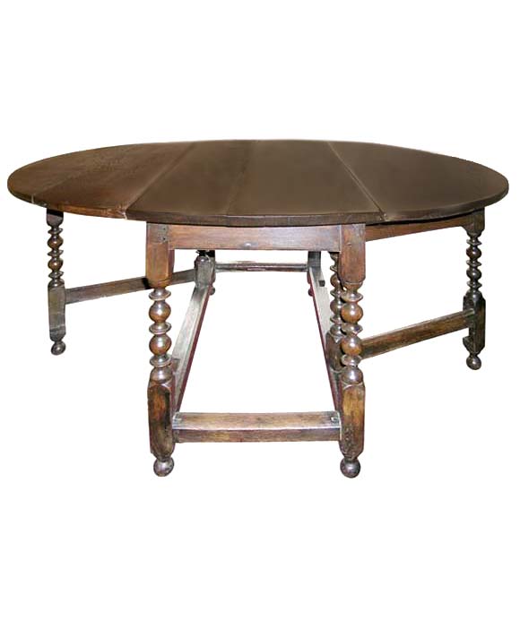 Late 18th Century English Stained Oak Folding Table For Sale at 1stDibs
