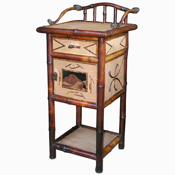 Late 19th century Bamboo Night Table For Sale at 1stDibs