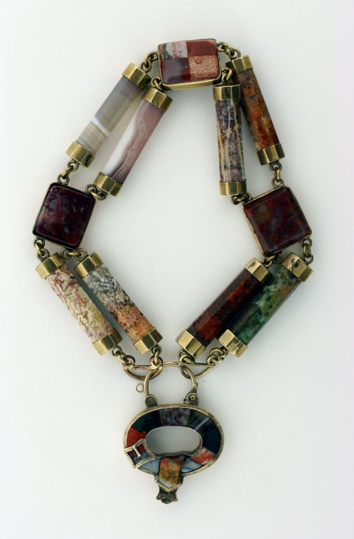 Scottish Agate Estate Bracelet at 1stdibs