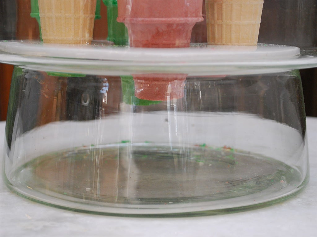 vintage Glass Ice Cream Cone Dispenser at 1stDibs vintage ice cream