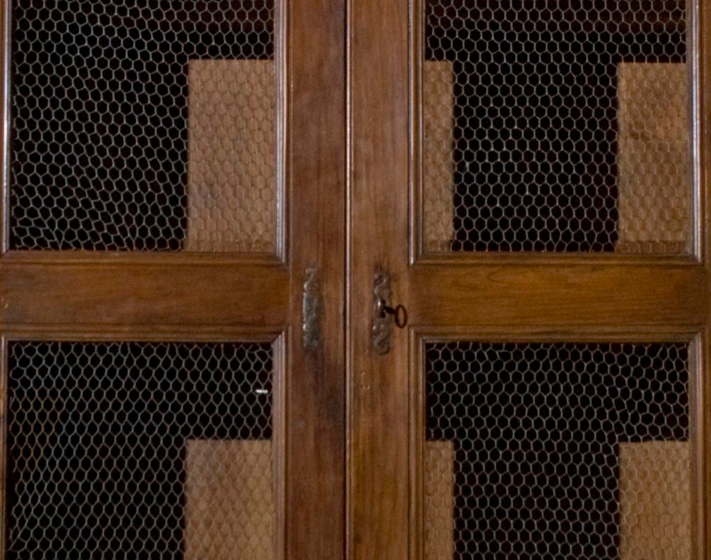 ARMOIRE WITH CHICKEN WIRE at 1stDibs