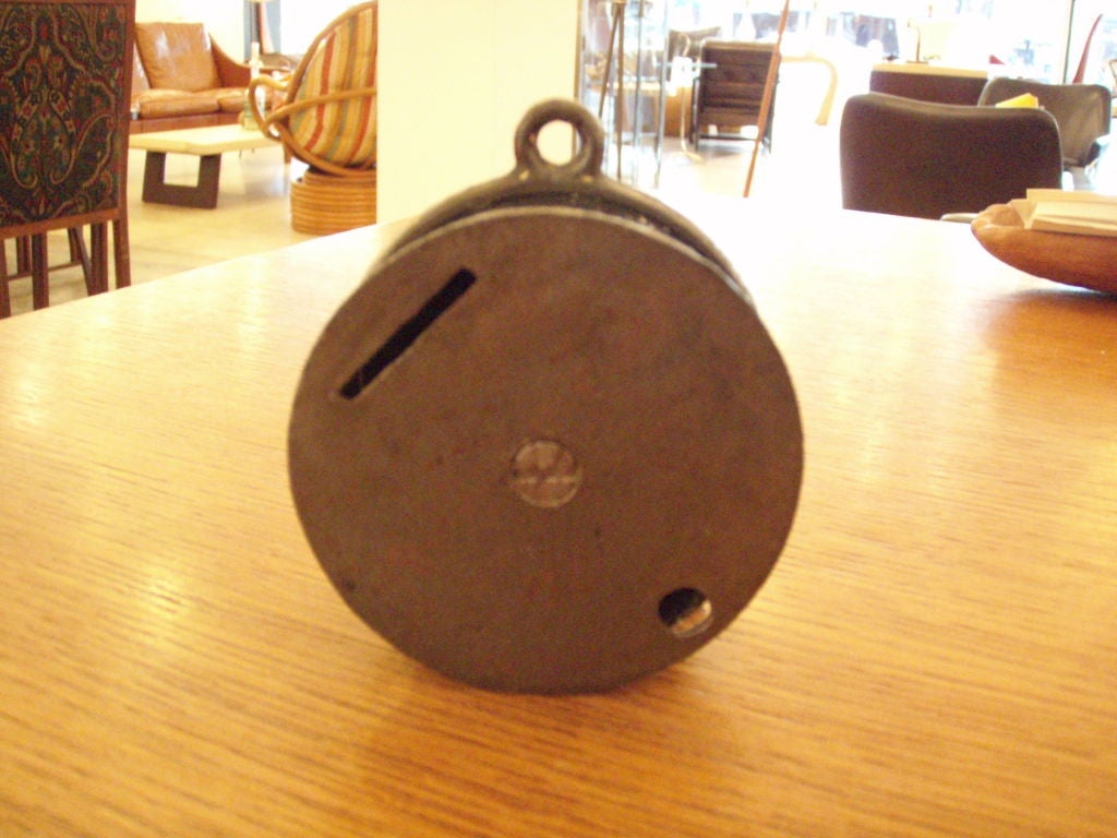 Time Is Money Cast Iron Clock Bank at 1stDibs