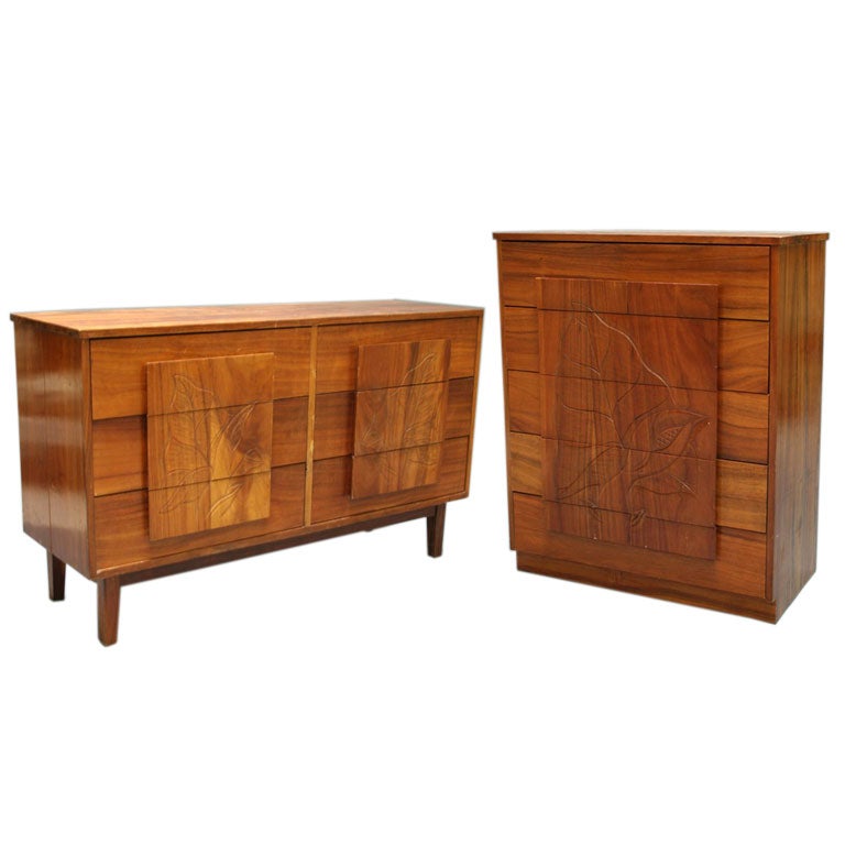Beautiful Solid Koa Wood Hawaiian Dresser Set at 1stDibs koa dresser