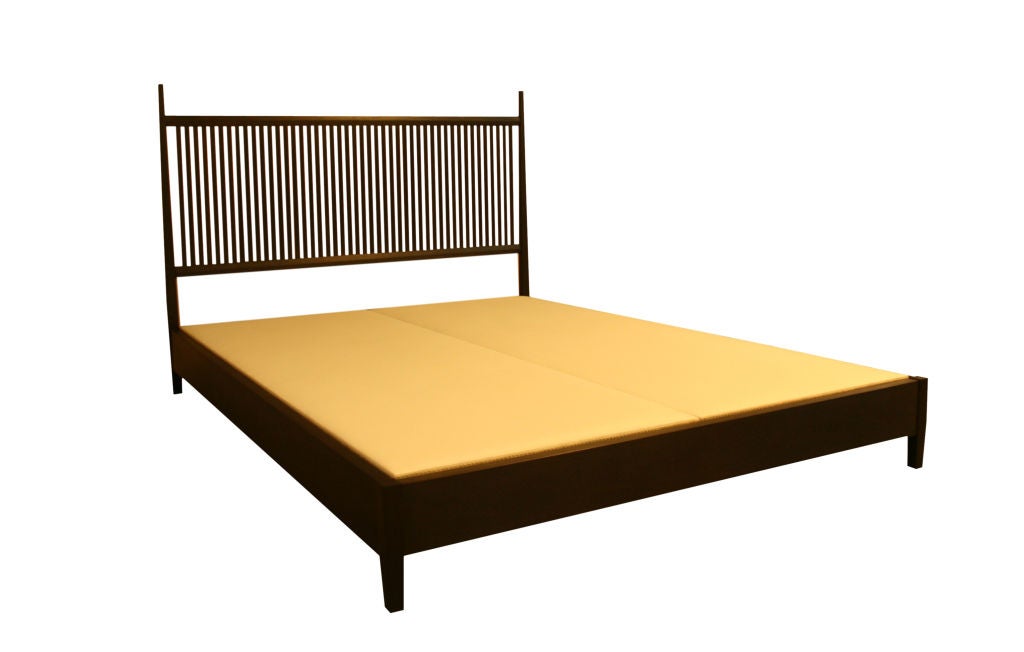 Nichol Walnut Platform Bed For Sale at 1stDibs