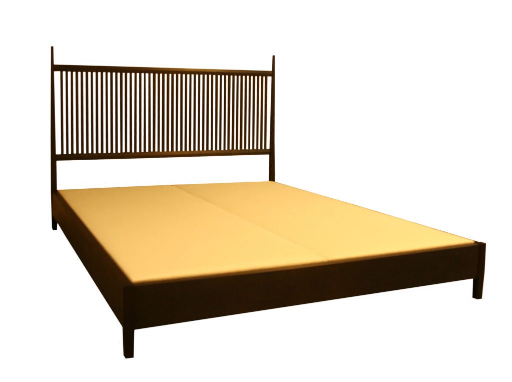 Nichol Walnut Platform Bed For Sale at 1stDibs