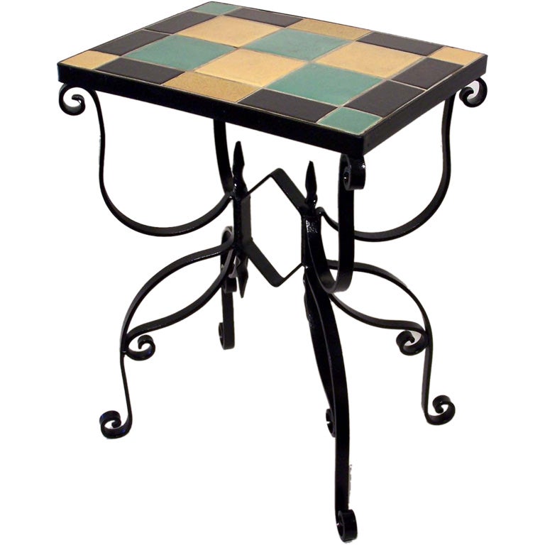 California Tile Table / Stand For Sale at 1stDibs