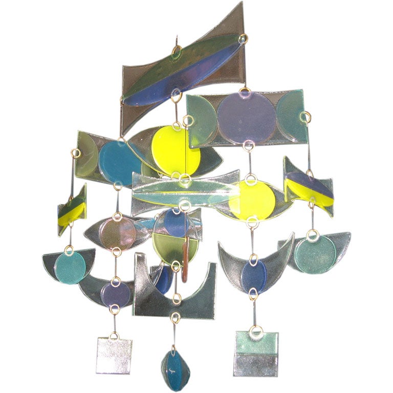 Vintage Higgins Glass Hanging Mobile at 1stdibs
