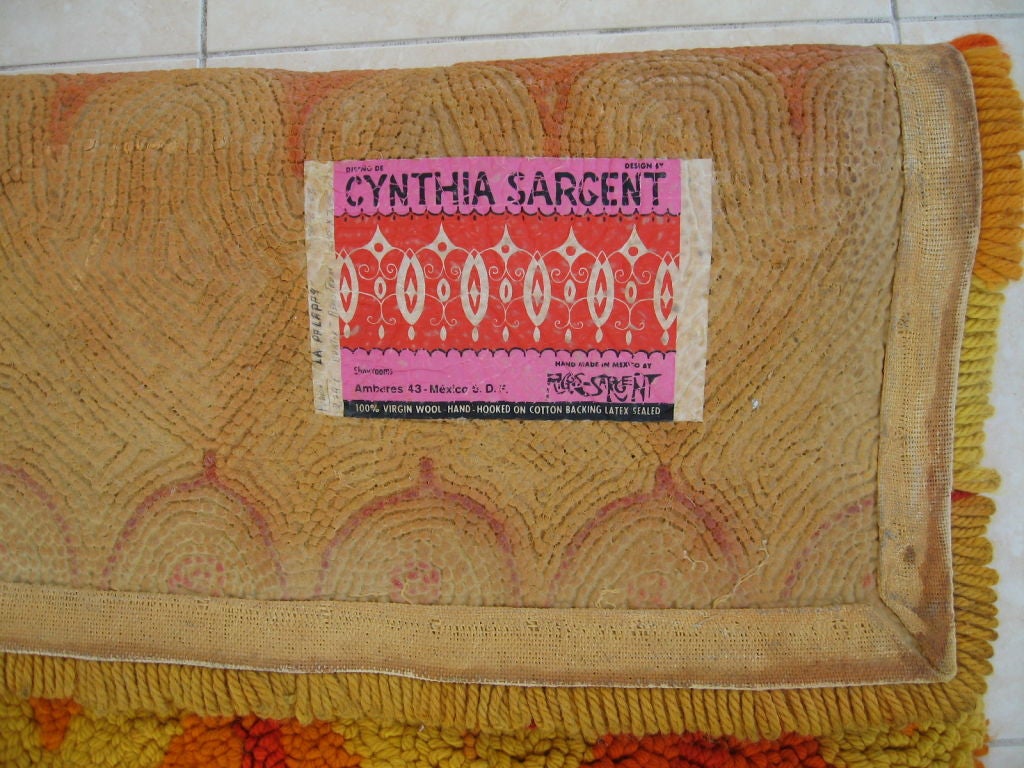 Cynthia Sargent Signed Modernist Carpet / Rug at 1stDibs cynthia