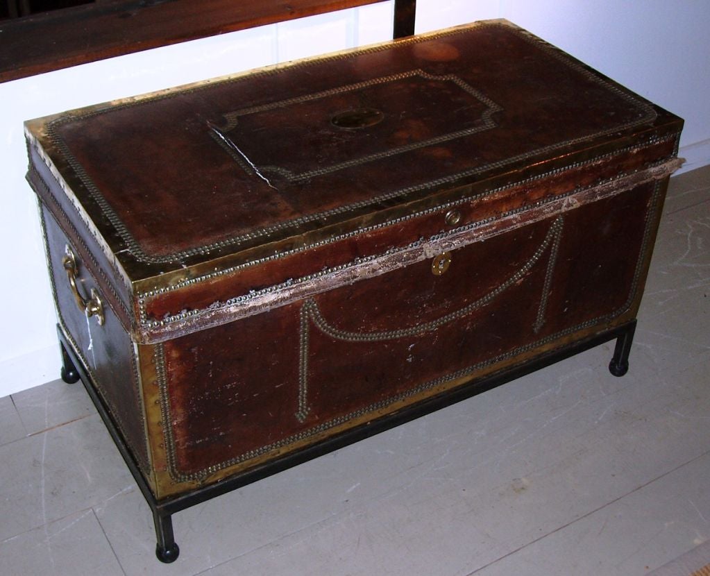 Leather Storage ChestCoffee Table at 1stdibs