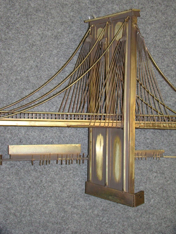 Bronze sculpture of the Brooklyn bridge by Jere at 1stDibs